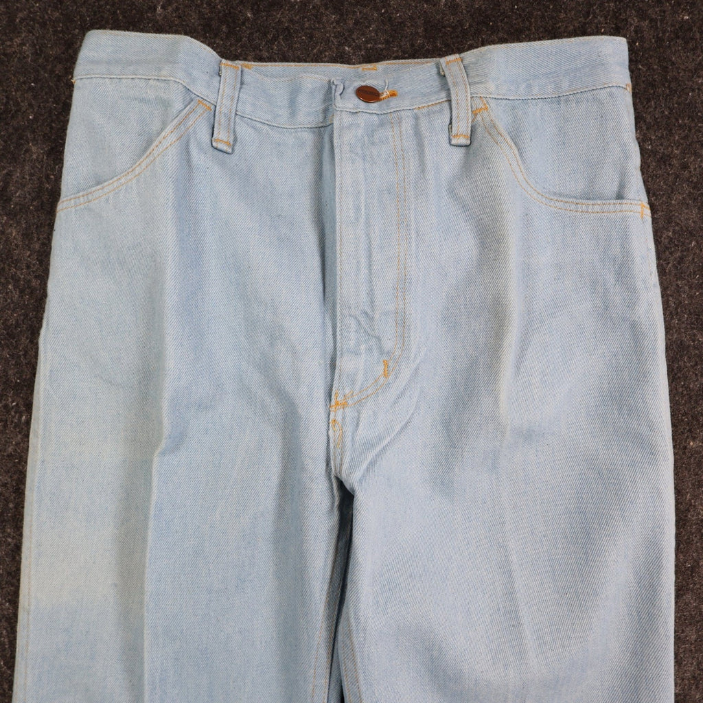 Maverick Vintage 70s Bootcut Jeans Mens 33 Long Light Blue USA Made NOS NWT - take2supply