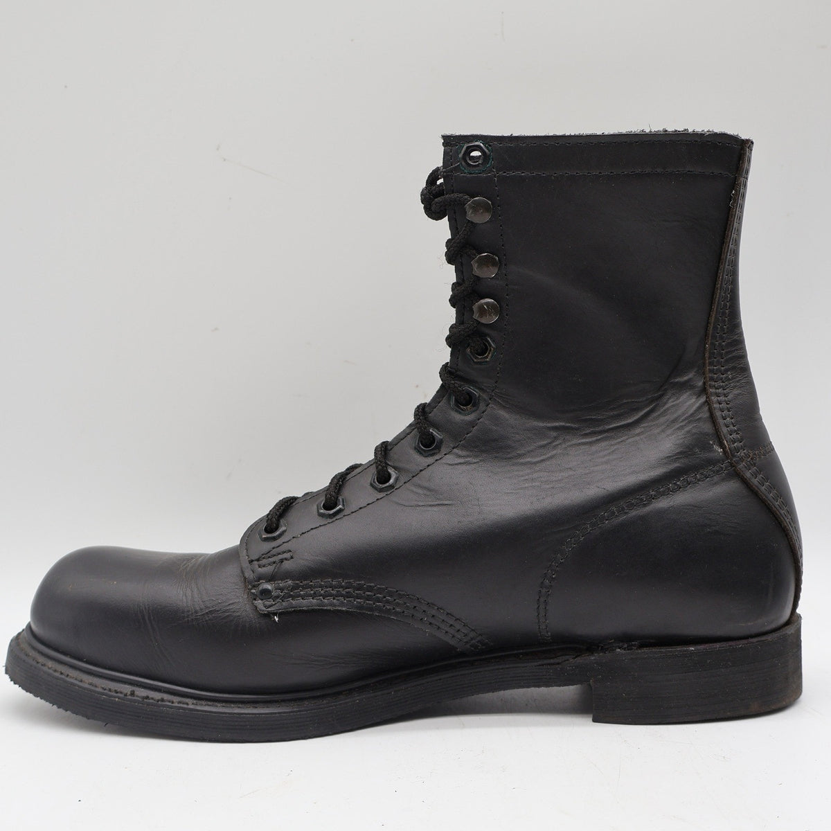 Carolina 849 Work Boots Mens 10.5 D Vintage Made in USA Black Leather Deadstock