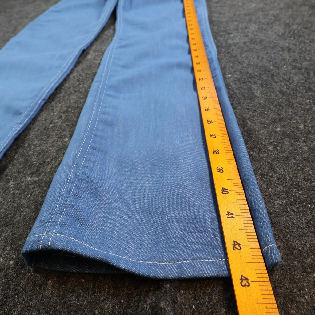 Key Vintage 70s Boot Cut Jeans Mens 32 Blue Cotton Stretch USA Made NOS NWT - take2supply