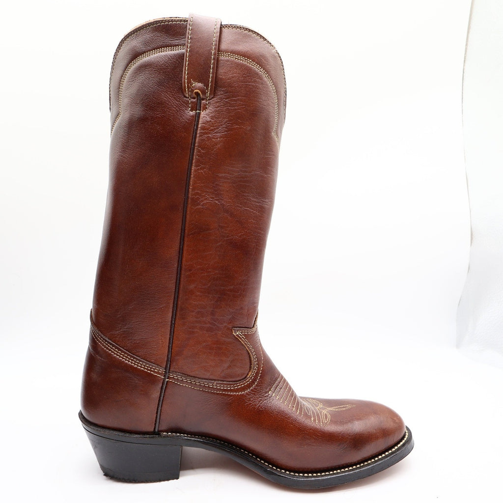 Laredo Vintage 90s Western Boots Mens 9 D Chocolate Brown Leather 2723 NIB - take2supply