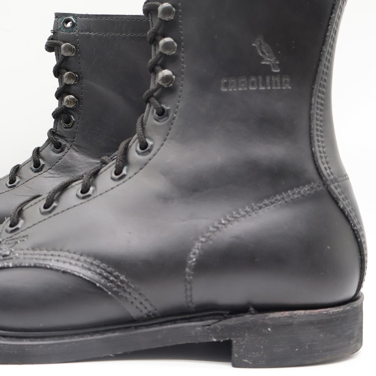Carolina 849 Work Boots Mens 10.5 D Vintage Made in USA Black Leather Deadstock