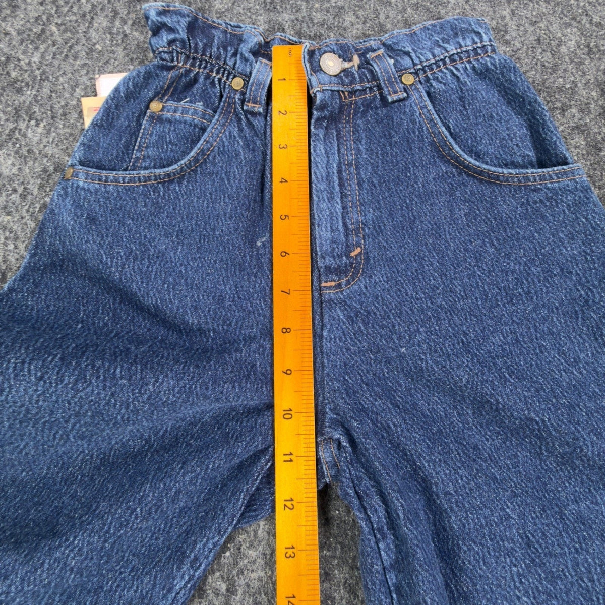 Levi Vintage 914 Short Girls 12 Blue Cotton NWT Made in USA Paperbag Waist C676 - take2supply