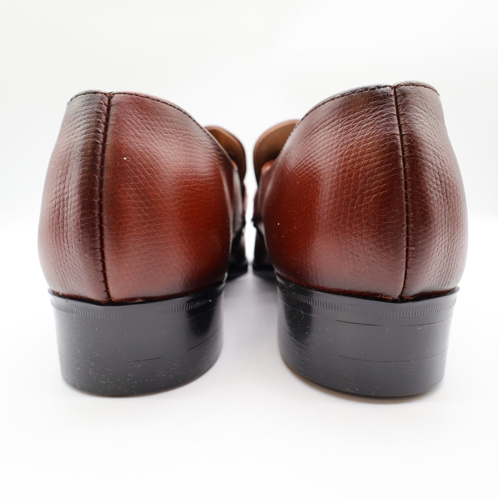 Barclay Loafers Mens 10 D Vintage Brown Bit Slip On Dress Shoes USA Made 96150