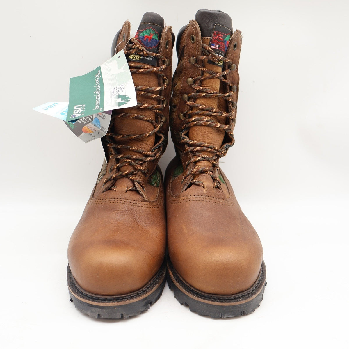 Lake of the Woods Hunting Boots Mens 9.5 D Vintage USA Camo 800g Thinsulate 5263 - take2supply