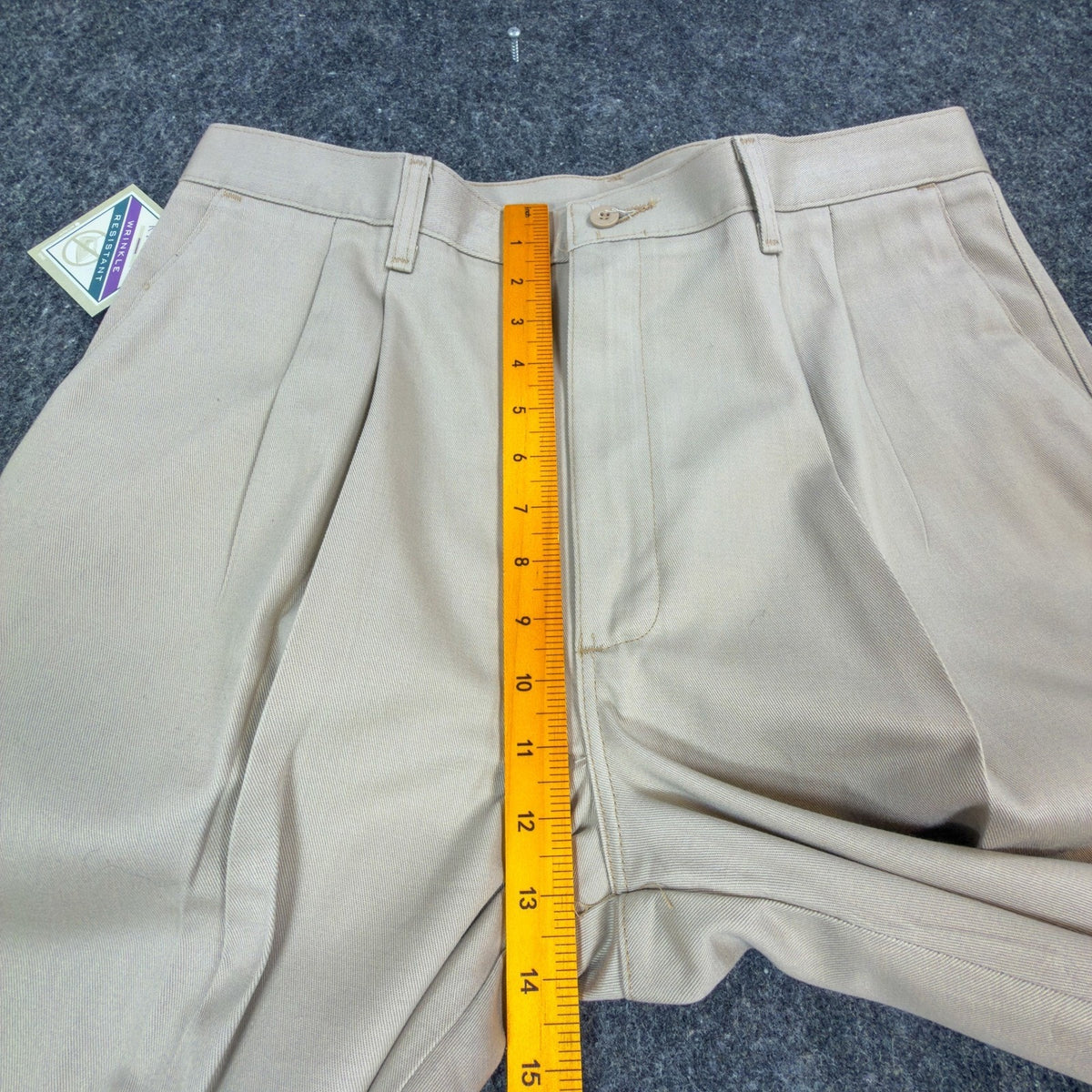 Wrangler Riata Pants Mens 35x30 Vintage 90s Khaki Cotton Relaxed Fit Pleated NEW