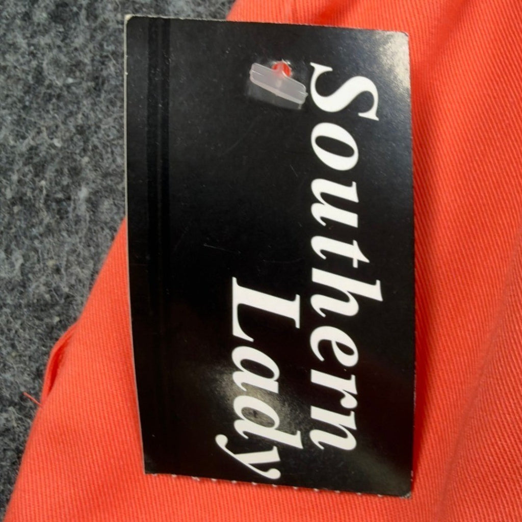 Southern Lady Vintage 90s Shorts Womens L Orange Cotton Blend NWT - take2supply