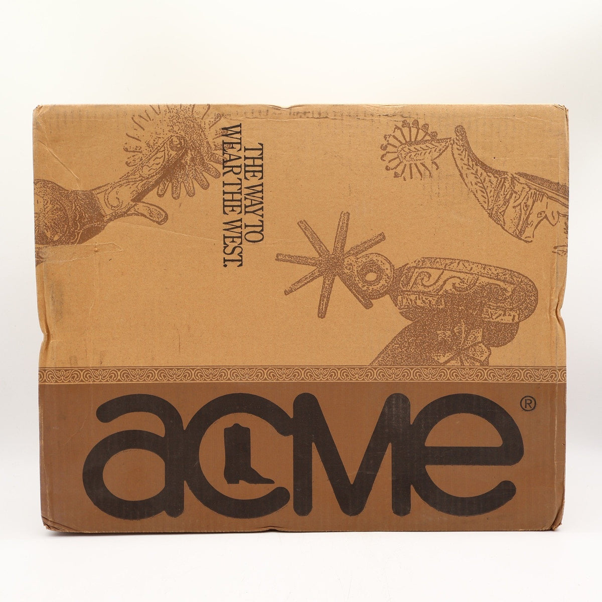 Acme Vintage 80s Western Cowboy Boots Mens 10.5 EW Brown Leather Box NWT