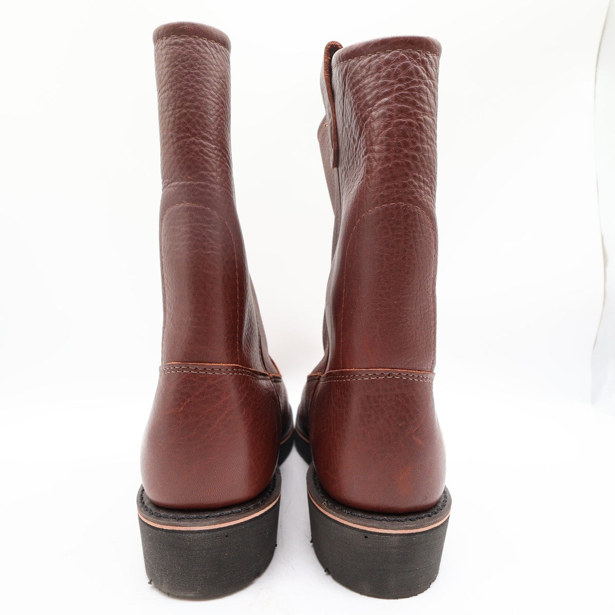Double-H Boots Steel Toe 10 D Mens Brown Leather Vintage Y2K Work Boots New Box
