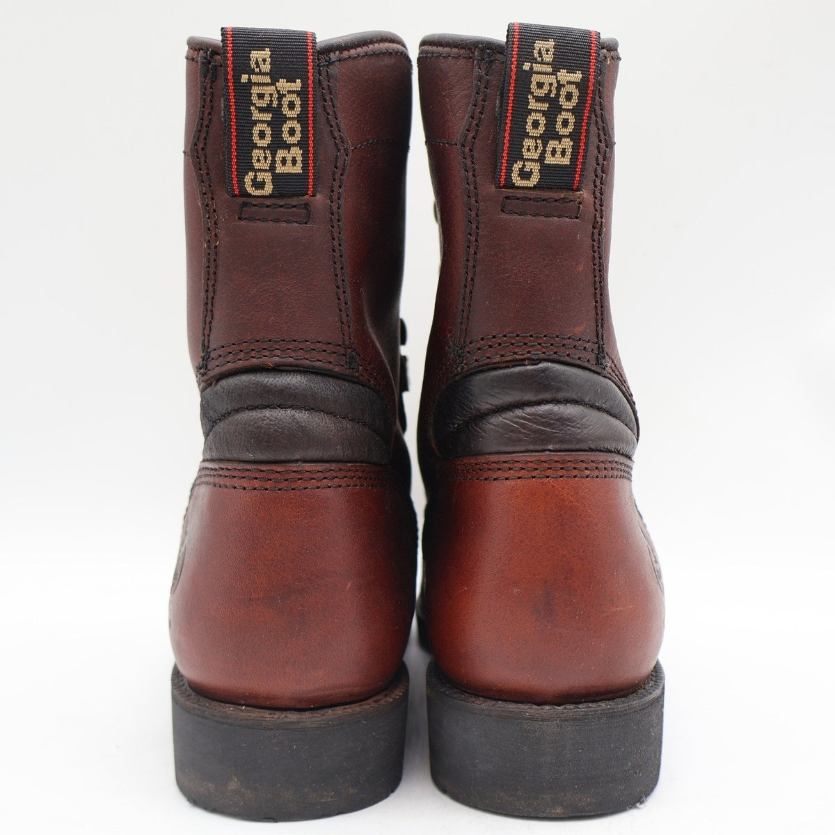 Georgia Boot Carbo-Tec G8945 Mens 8 M Steel Safety Toe Work Boots Brown Leather