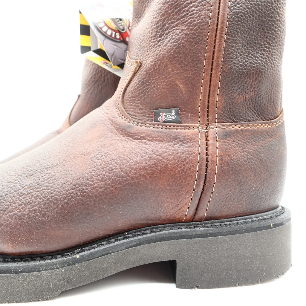 Justin Modern Steel Toe Work Boots Mens 7.5 EEE Brown Leather New In Box 4765 - take2supply