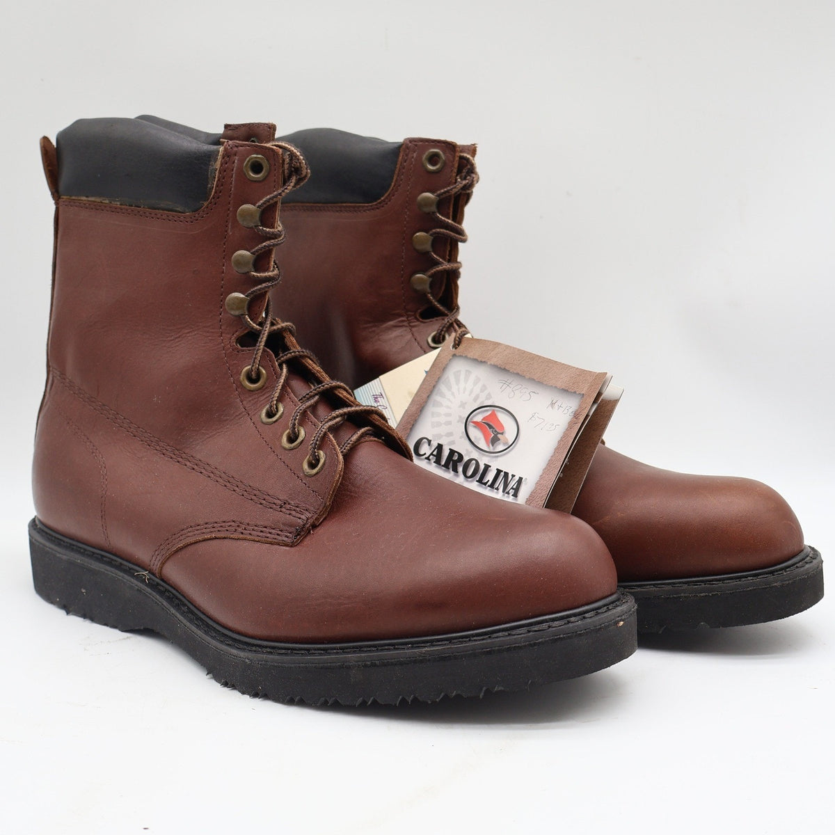 Carolina Work Boots Mens 13 D Vintage USA Leather Brown Lace Up Lug Sole 895