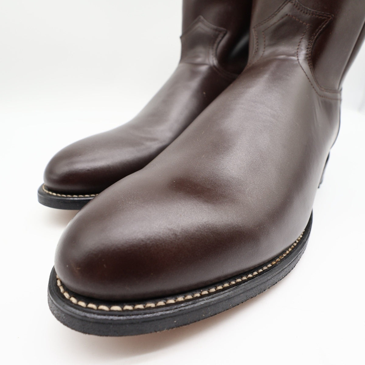 Justin Vintage Cowboy Boots Mens 11 D Brown Leather Deadstock 3132M