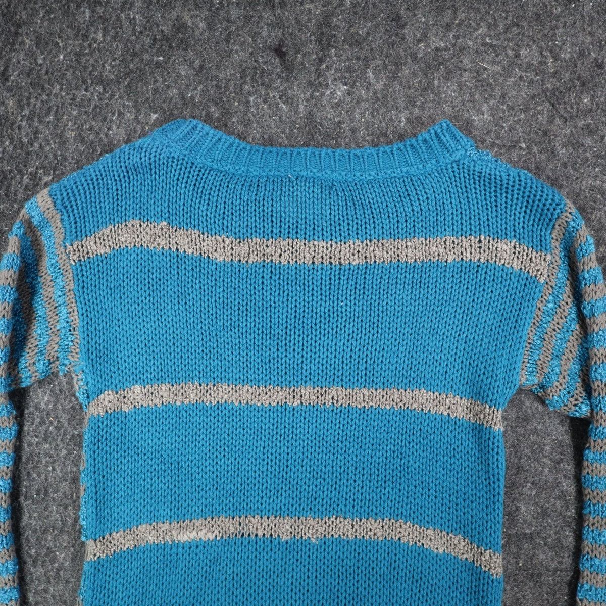 Jolt Sweater Womens Small Blue Gray Geometric Aztec Stripe Knit JS142YJZ NWT