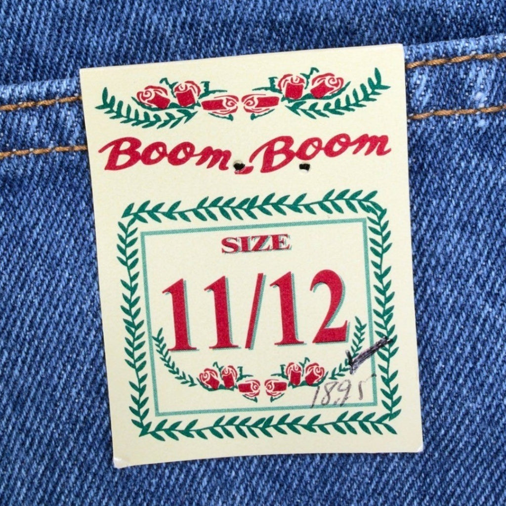 Boom Boom Vintage 90s Denim Shorts Womens 11/12 Blue Cotton NWT Made in USA - take2supply
