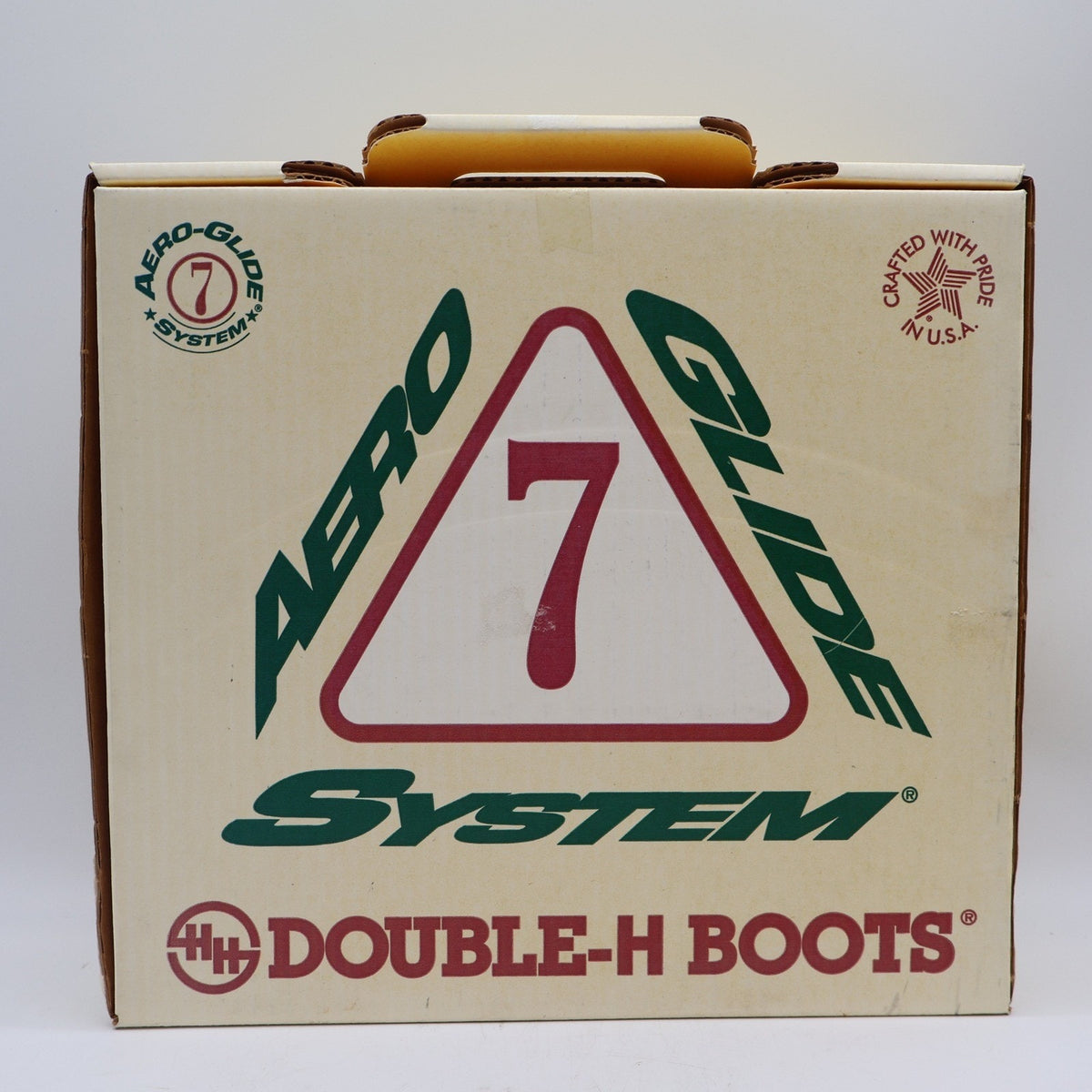 Double-H Boots Packer Boots 7 M Vintage Burgundy Leather Aero-Glide 7 USA 9313 - take2supply