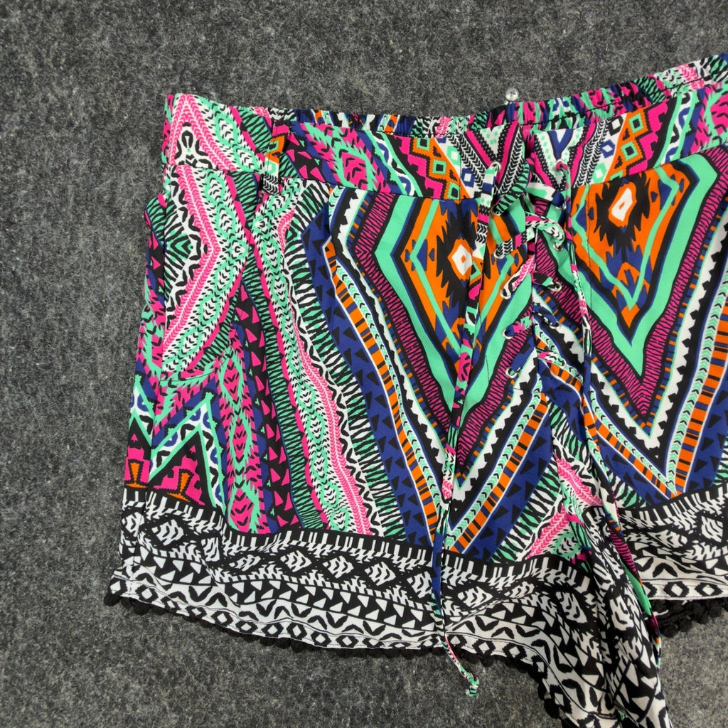 My Michelle Modern Tribal Print Shorts Juniors XL Multi Polyester NWT