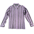 Sands Point Vintage 80s Shirt Boys 14 Purple Grey Striped USA