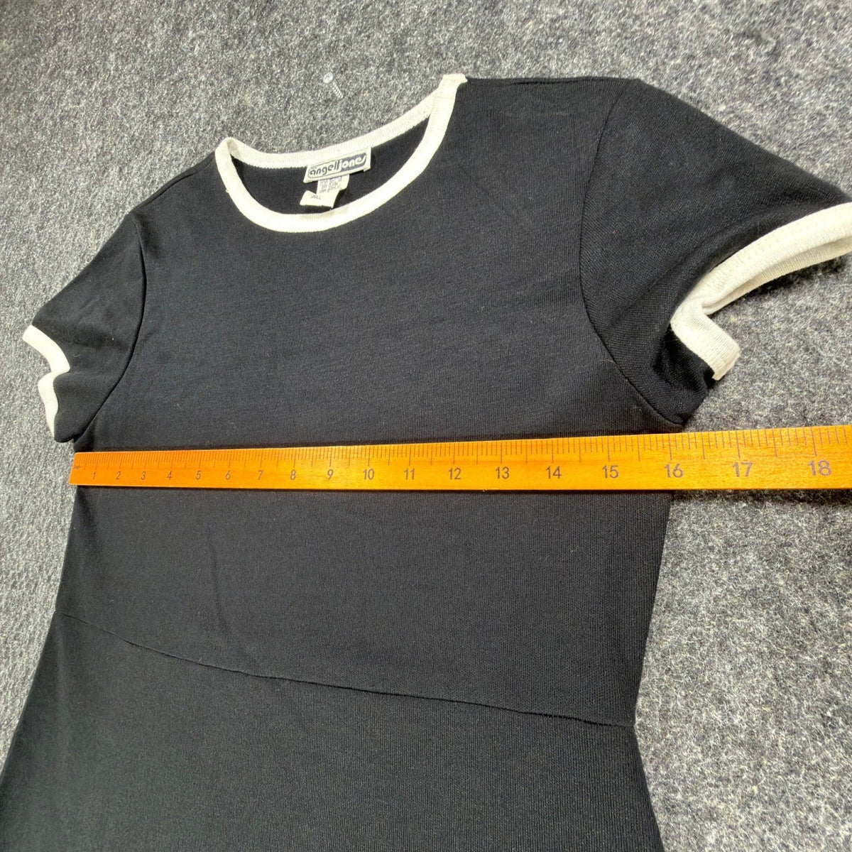 Angel Jones 70s Ringer Dress Womens Small Black Acrylic New Without Tags - take2supply