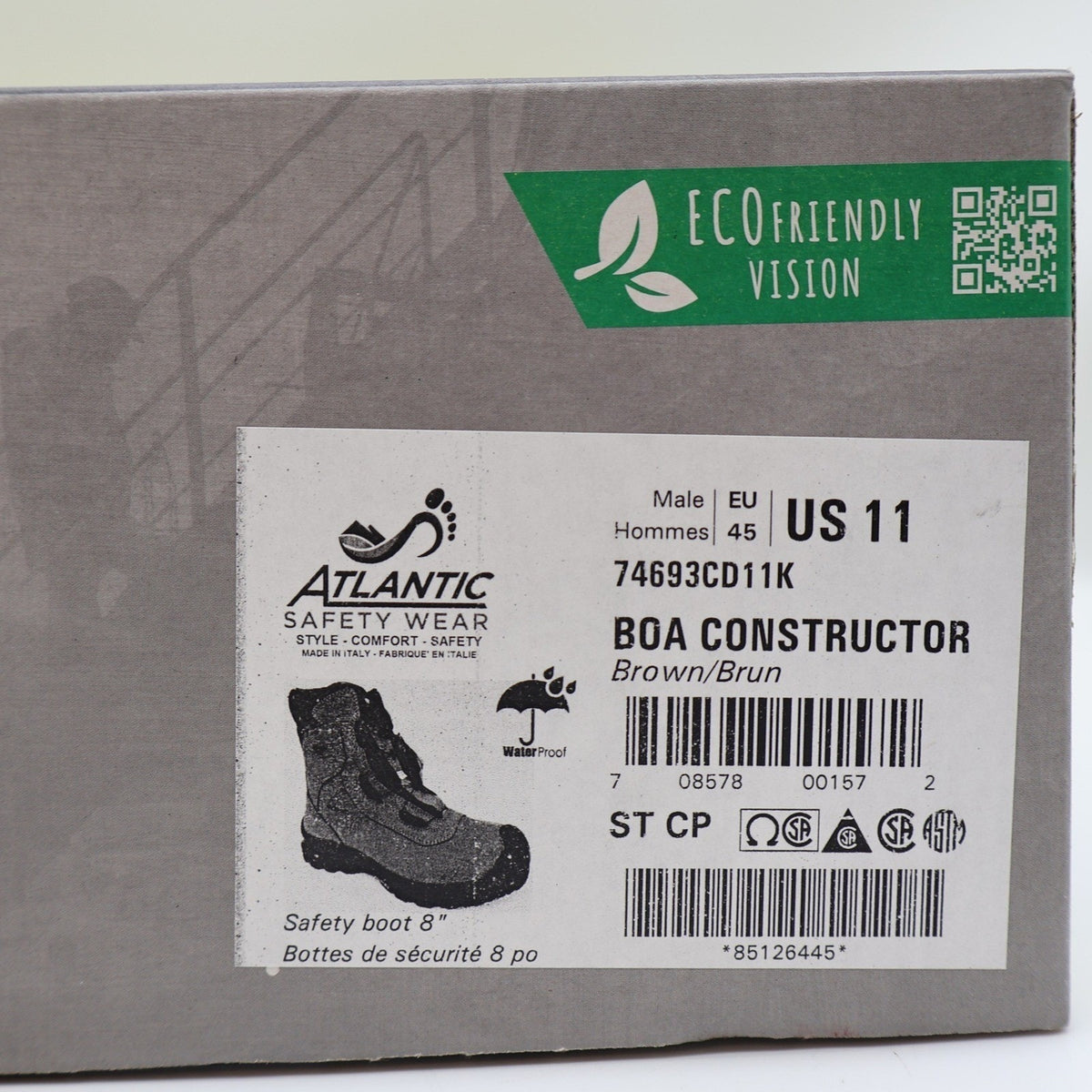 Grisport BOA Constructor Safety Boots Men 11 Brown Leather Waterproof 74693CD11K