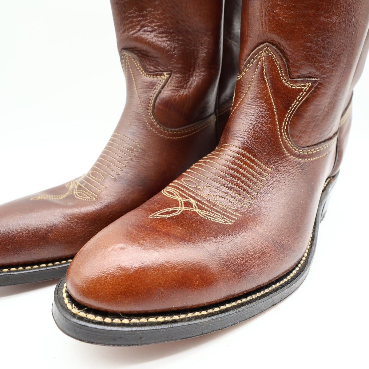 Laredo Vintage 90s Western Boots Mens 9 D Chocolate Brown Leather 2723 NIB - take2supply