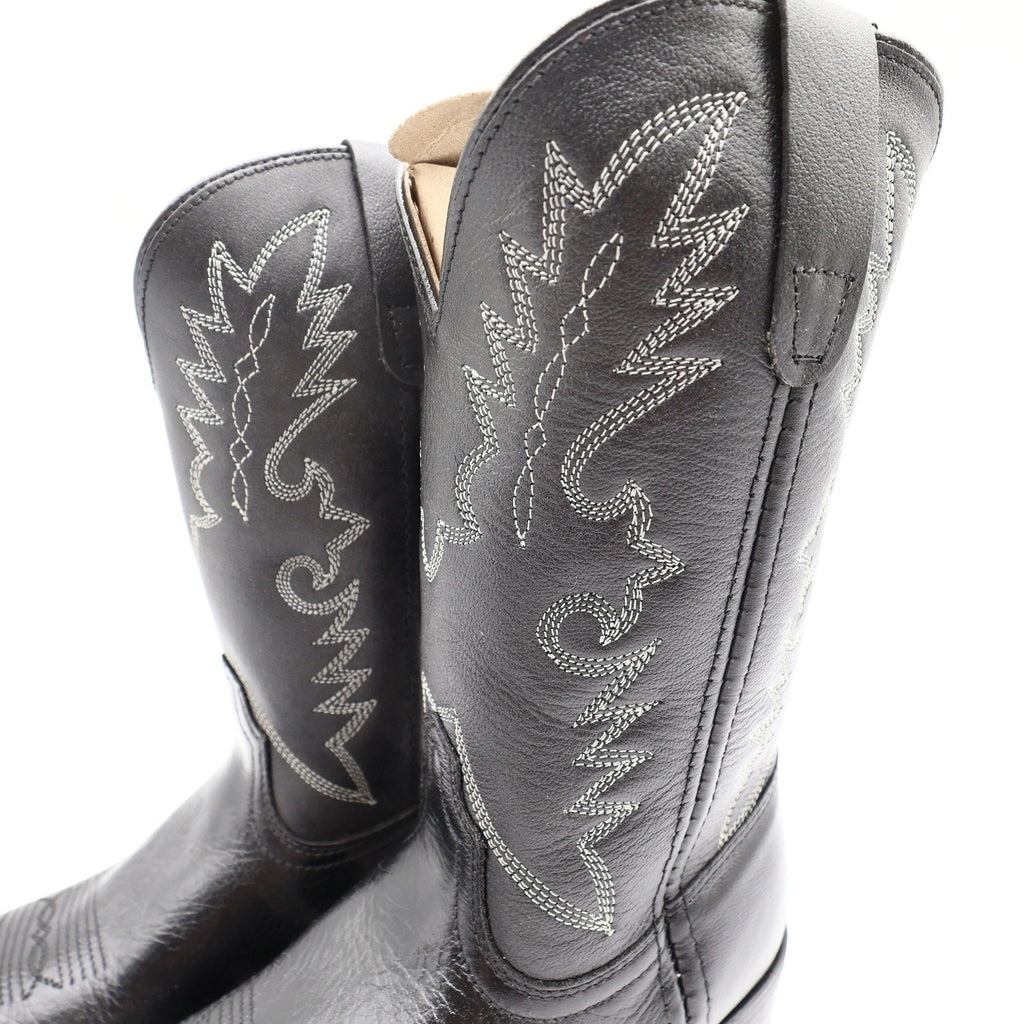 Dan Post Western Cowboy Boots Youth 4.5 D Black Leather Box NWT