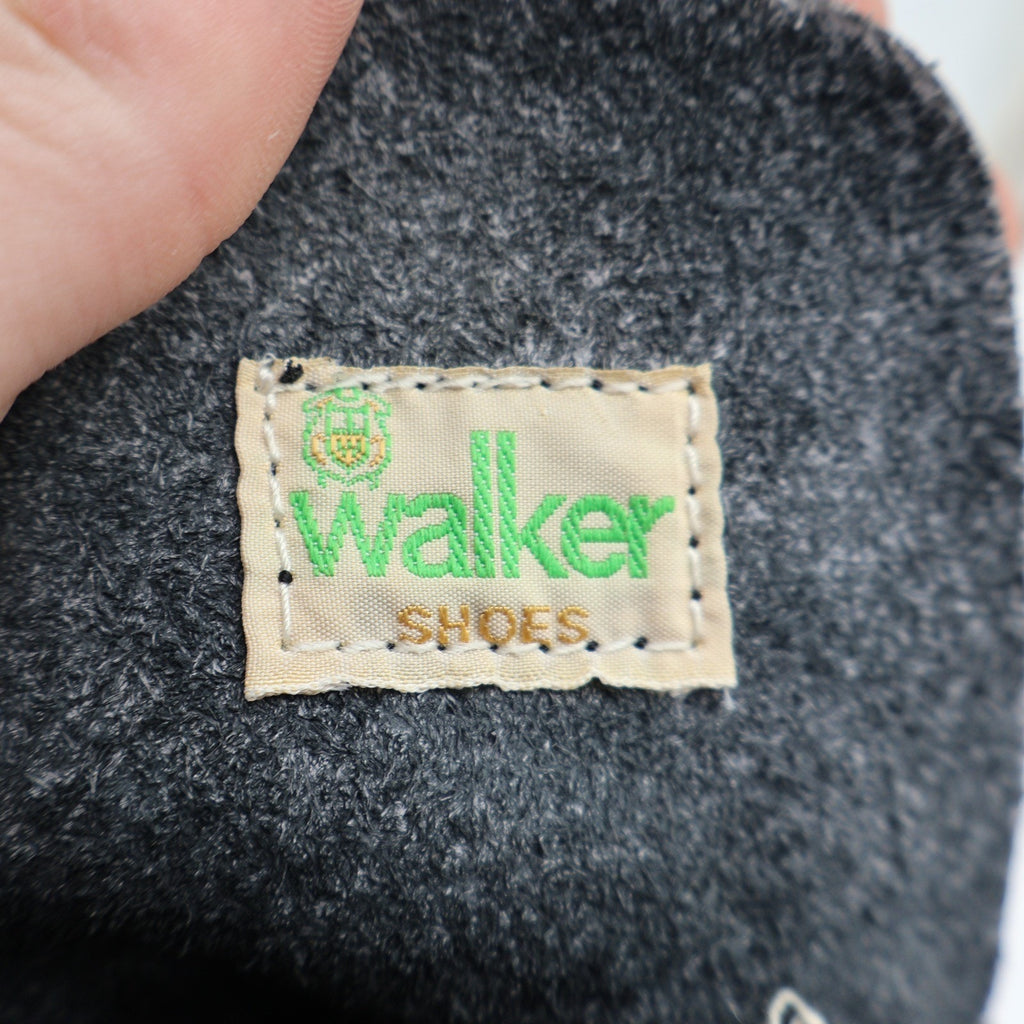 Walker Shoes Steel Toe Work Boots Mens 9.5 EEE Vintage 80s Black Leather 1031