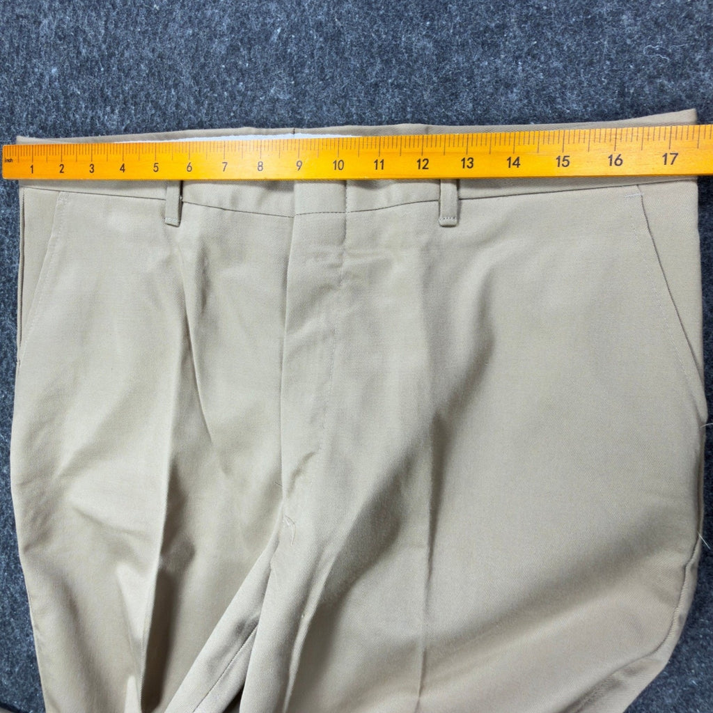 Elderado Vintage 70s Dress Pants Mens 34x32 Tan Twill Slacks Excellent - take2supply