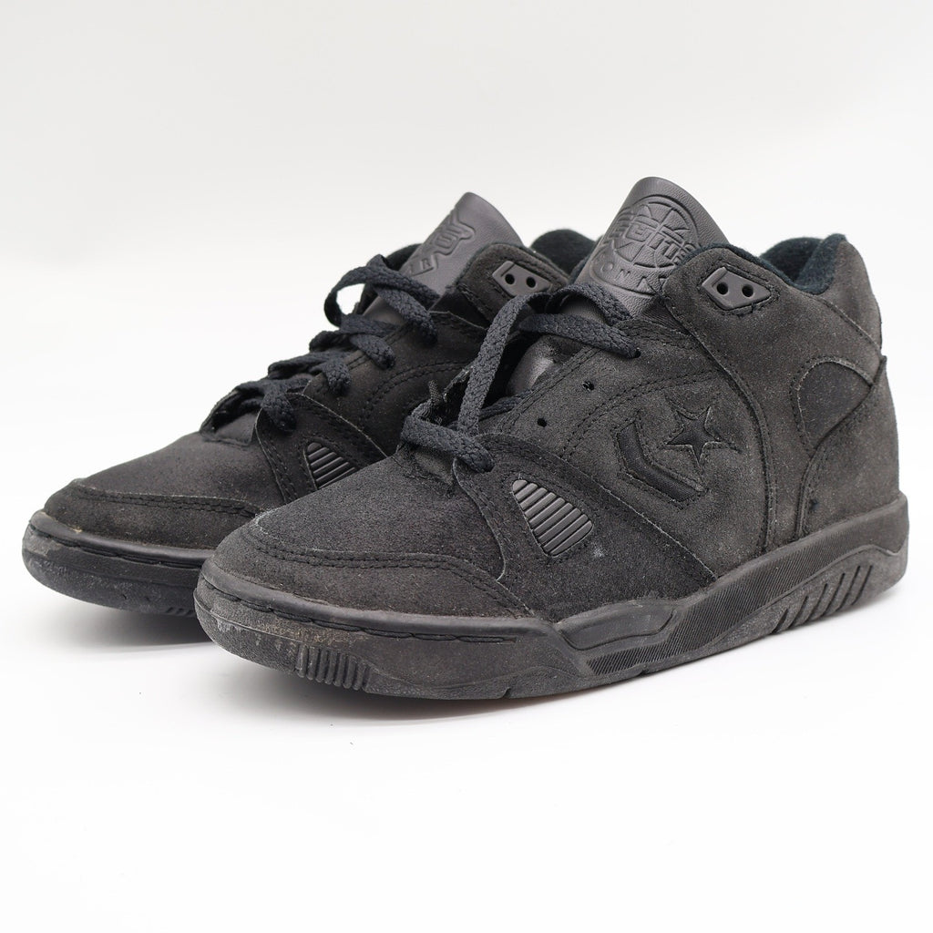 Vintage 90s Converse Sonar Grubber Hi Black Leather Basketball Shoes Boys' 5 Deadstock