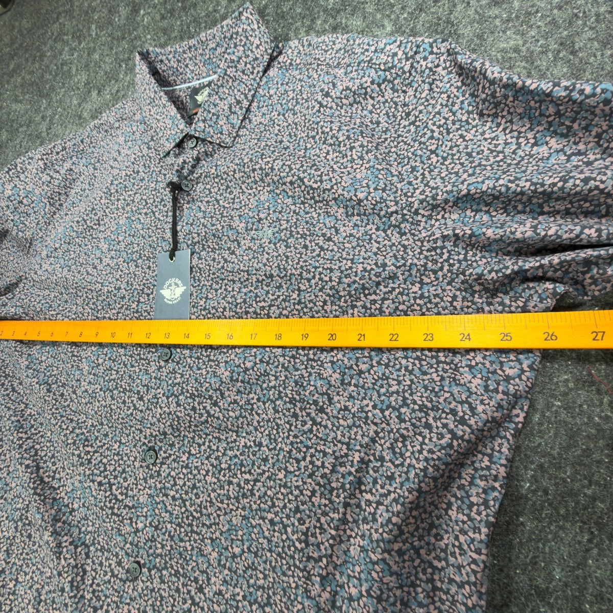 Dockers Button Up Shirt Mens XXL Navy Pink Floral Smart 360 Flex Slim Fit NWT