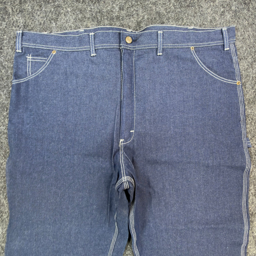 KEY Vintage 90s Dungaree Jeans Mens 46x29 USA Made Blue Denim NWT 1-402-41