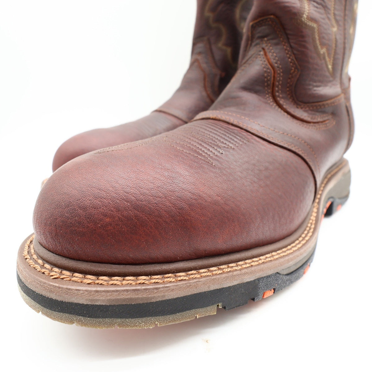 Double-H Boots Mens 11 D Roper Leather Work Safety Toe DH5133 Brown NIB