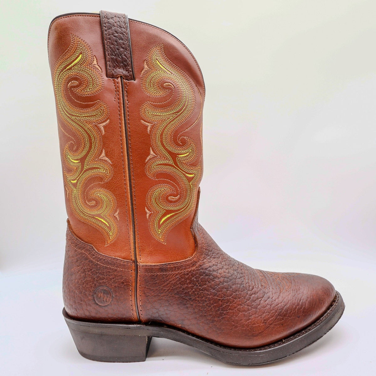 Double-H Western Mustang Boots Mens 11 EE Rust Leather Excellent DH4417