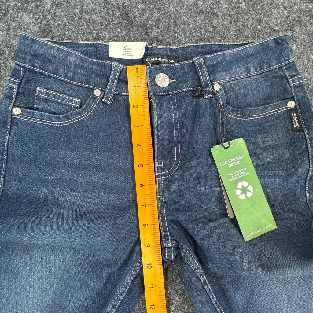 Silver Jeans Sasha Skinny Fit Girls 12 Blue Denim Eco-Friendly NWT
