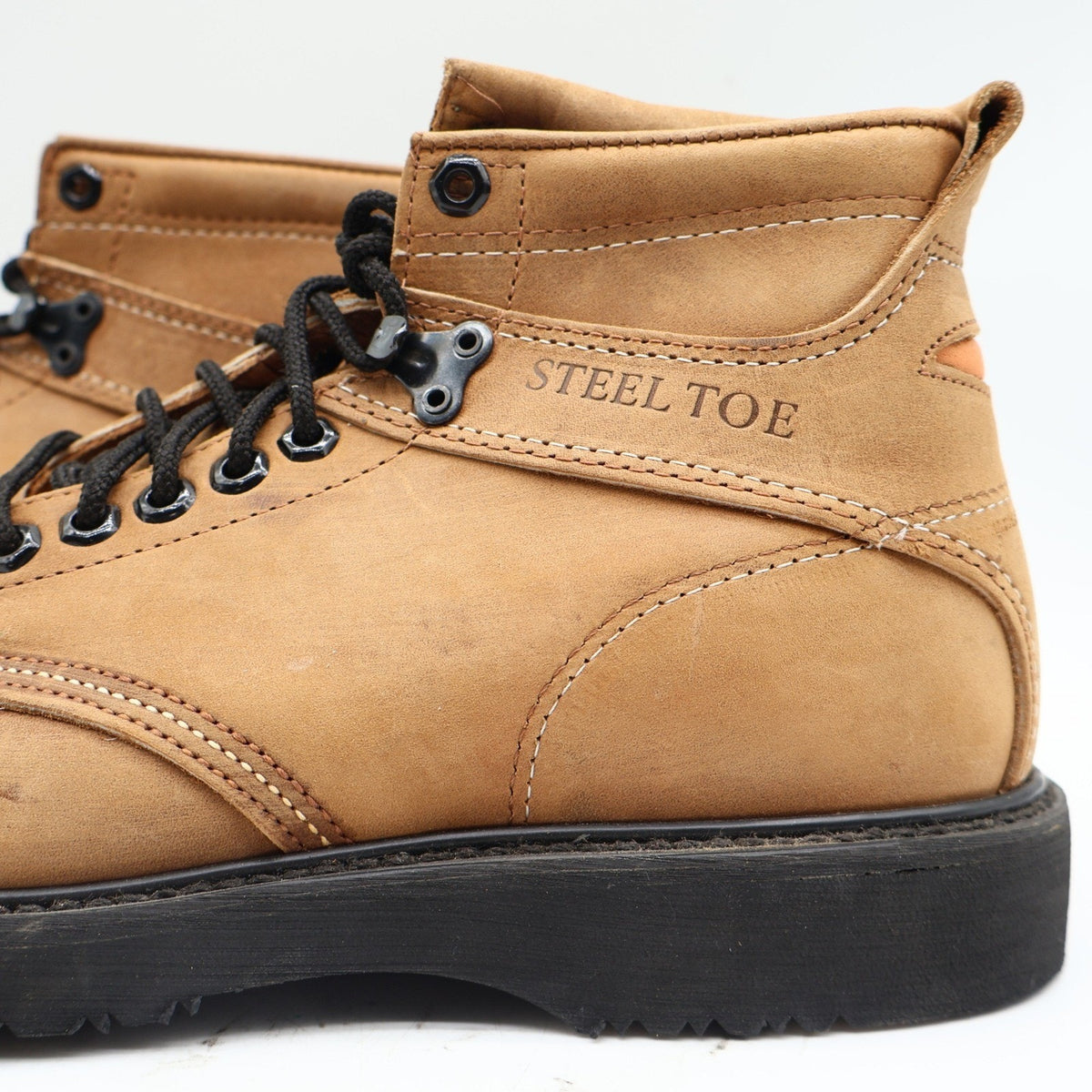 Carolina Steel Toe Boots Mens 9 D Vintage Tan Leather 4Comfort Work Made in USA - take2supply
