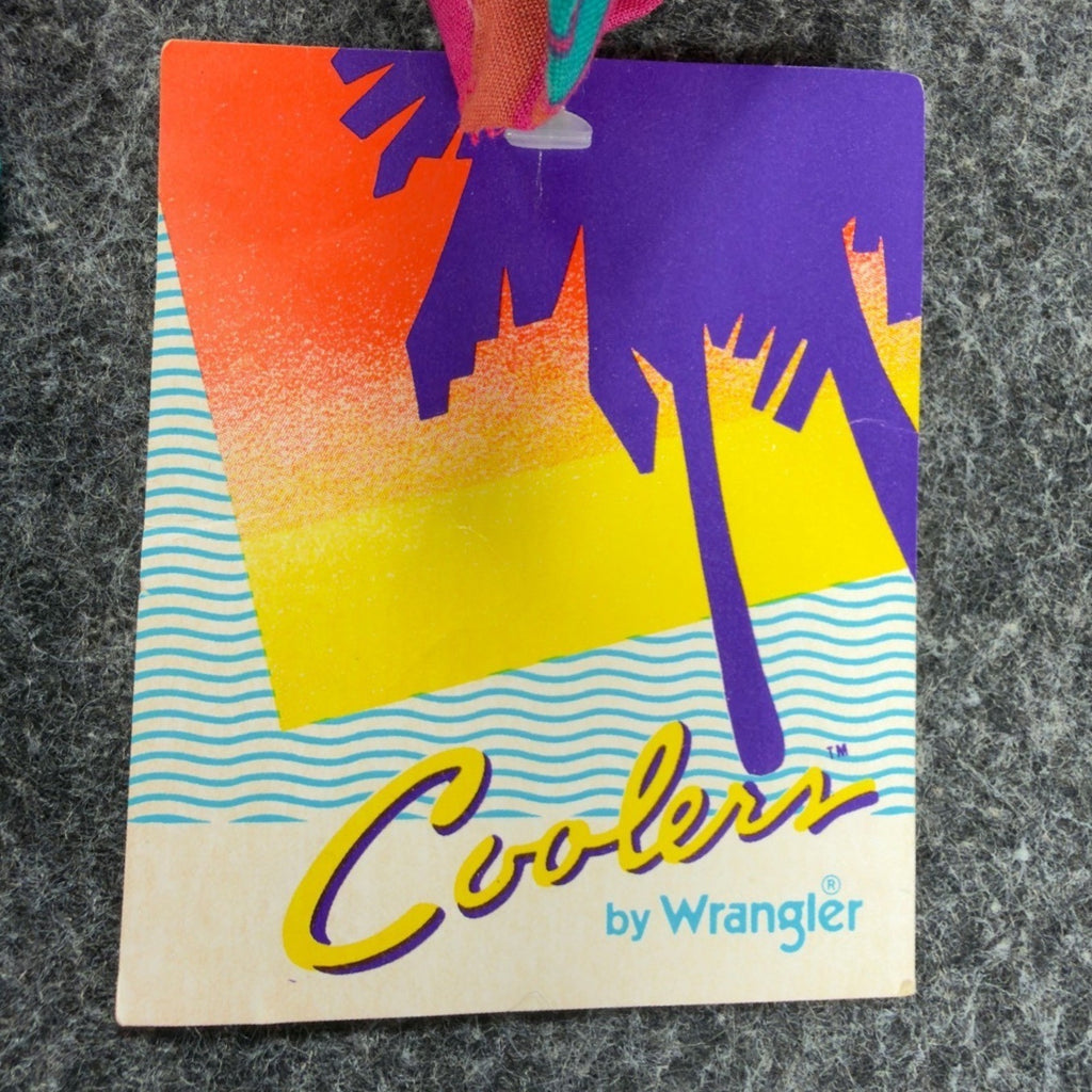 Wrangler Vintage 90s Hawaiian Shirt Mens Large Pink Cotton NWT Deadstock USA - take2supply