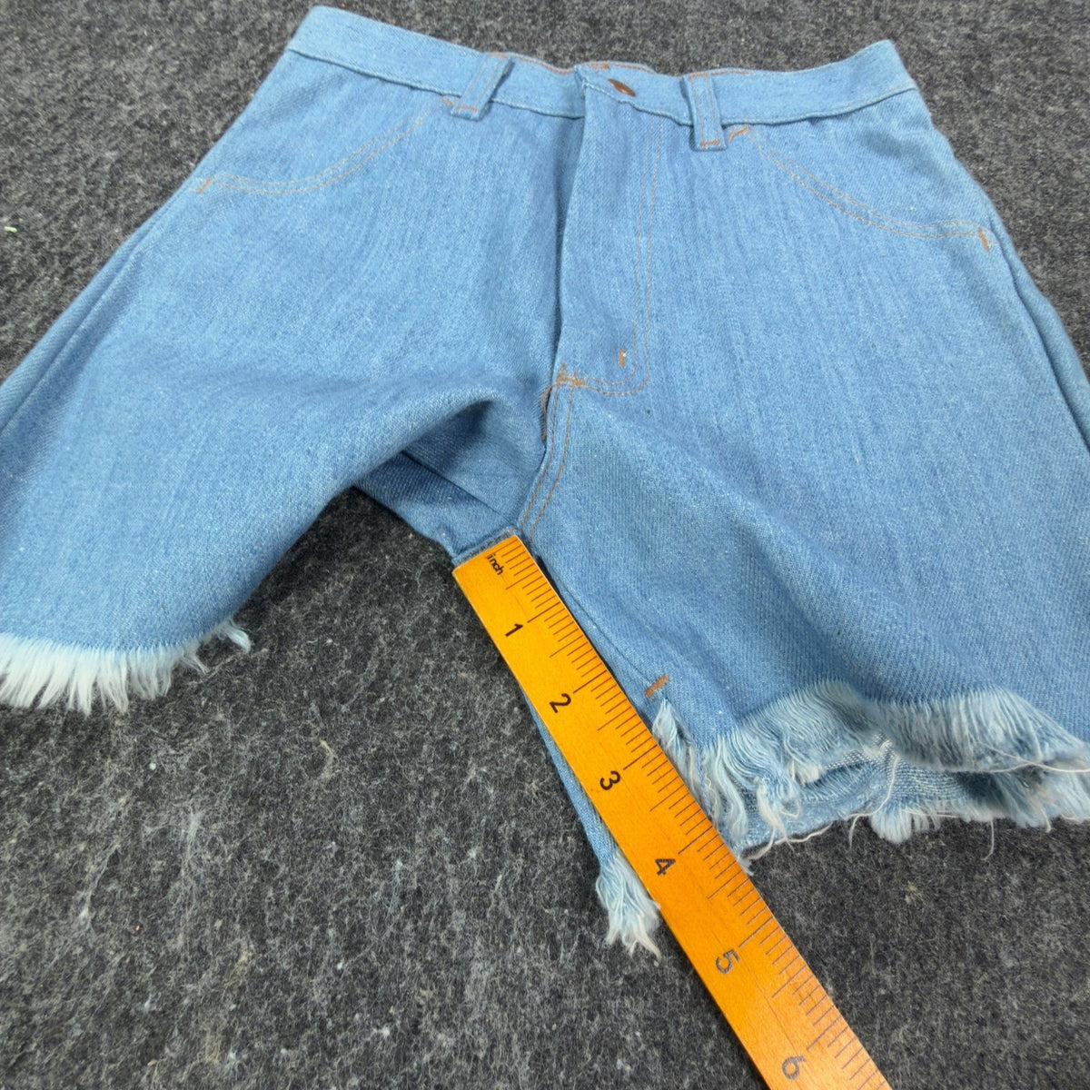 Maverick Vintage 70s Frayed Short Boys 16 Slim Blue Denim NWT Deadstock USA - take2supply
