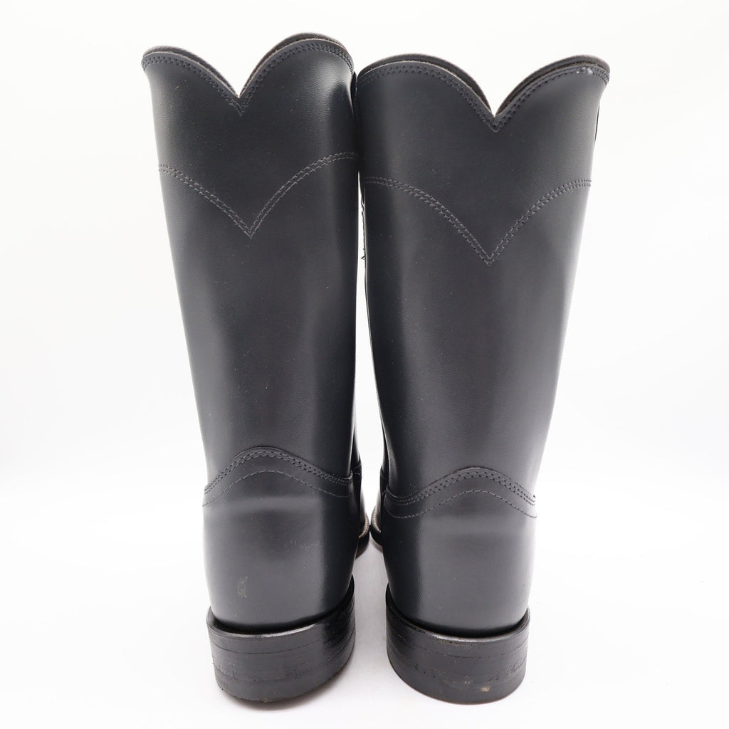 Justin Vintage 80s Western Boots Mens 9D Grey Leather Roper 3025M NIB