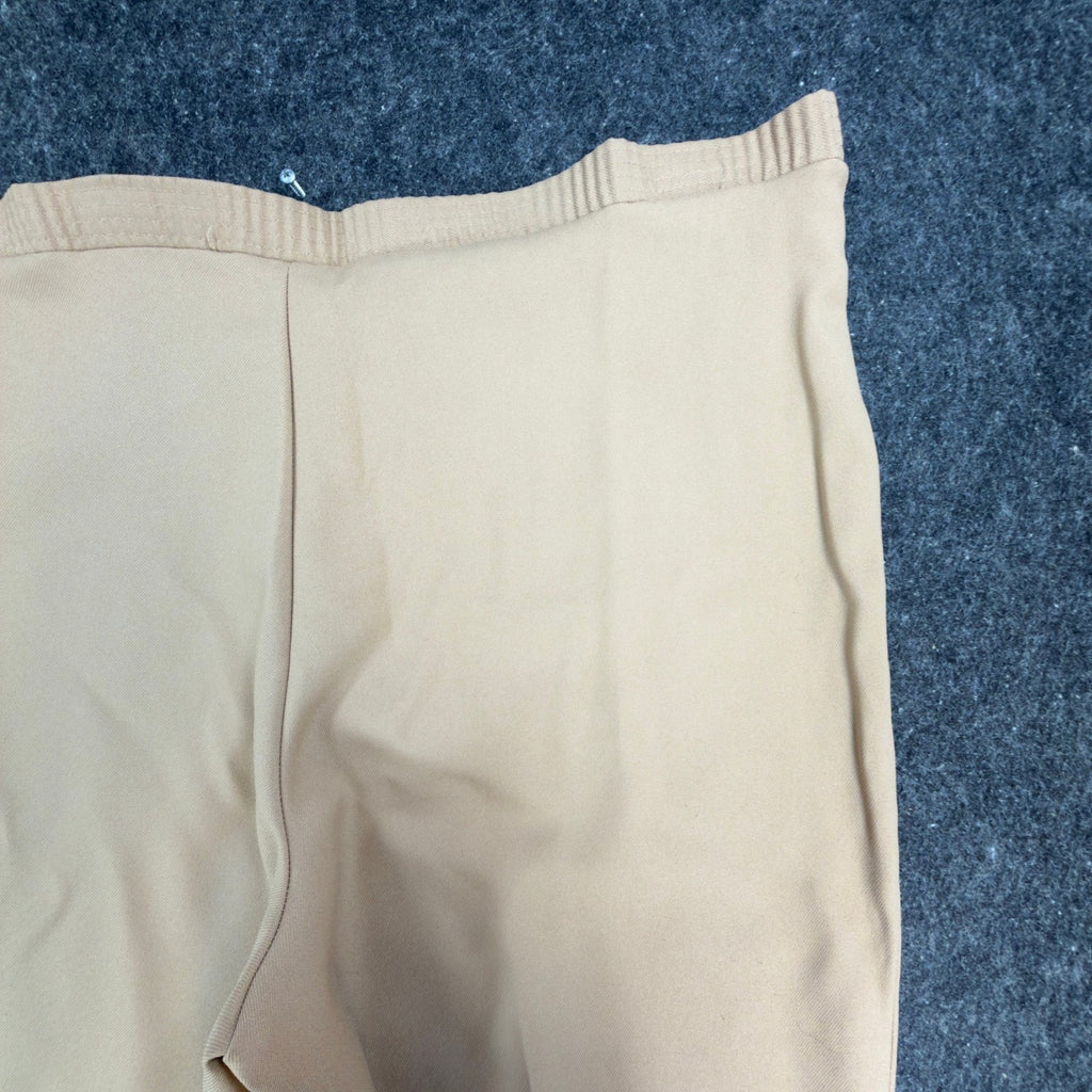 Donnkenny Pants Womens 38 Vintage 70s Beige Stretch Elastic Waist Made USA NWT