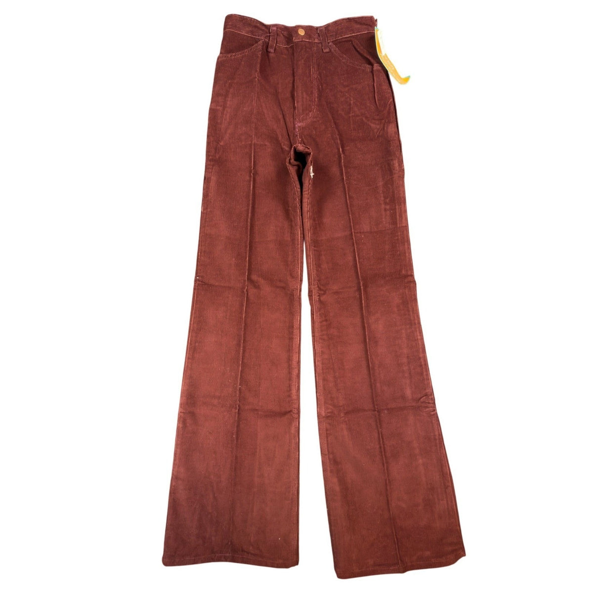 Maverick Vintage 70s Corduroy Flare Pants Juniors 13 Burgundy NWT Deadstock USA - take2supply