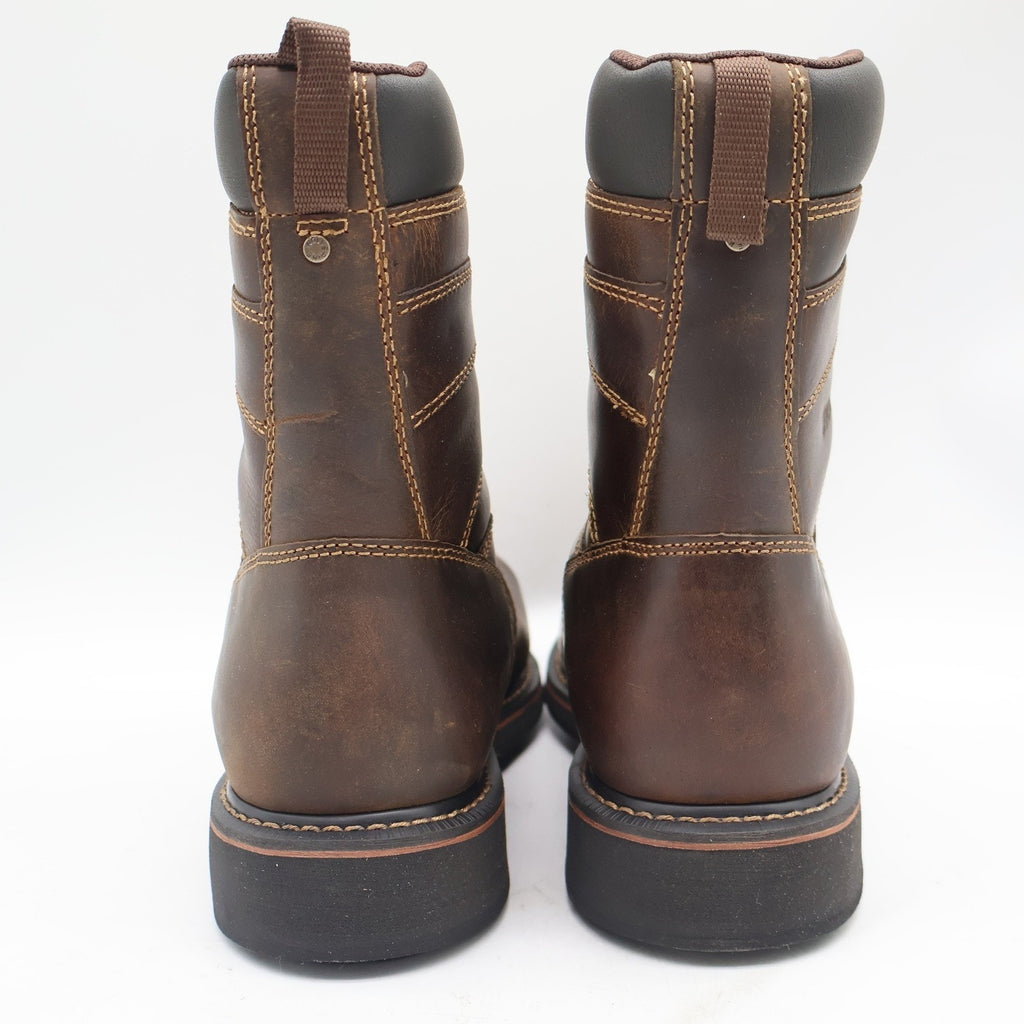 Wolverine Brek 8" Work Boots Mens 12 Brown Leather Steel Toe Waterproof W10082 - take2supply