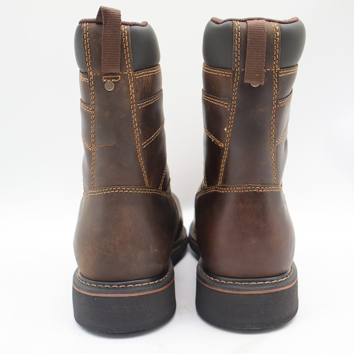 Wolverine Brek 8" Work Boots Mens 12 Brown Leather Steel Toe Waterproof W10082 - take2supply