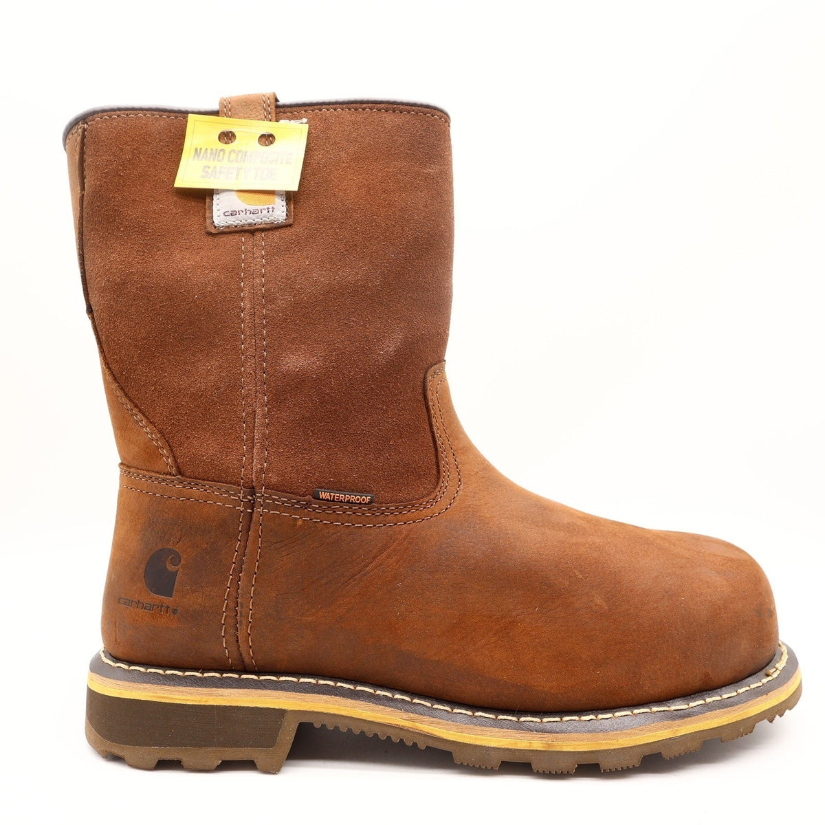 Carhartt Nano Composite Toe Work Boots Mens 10.5W Brown Leather Waterproof NEW