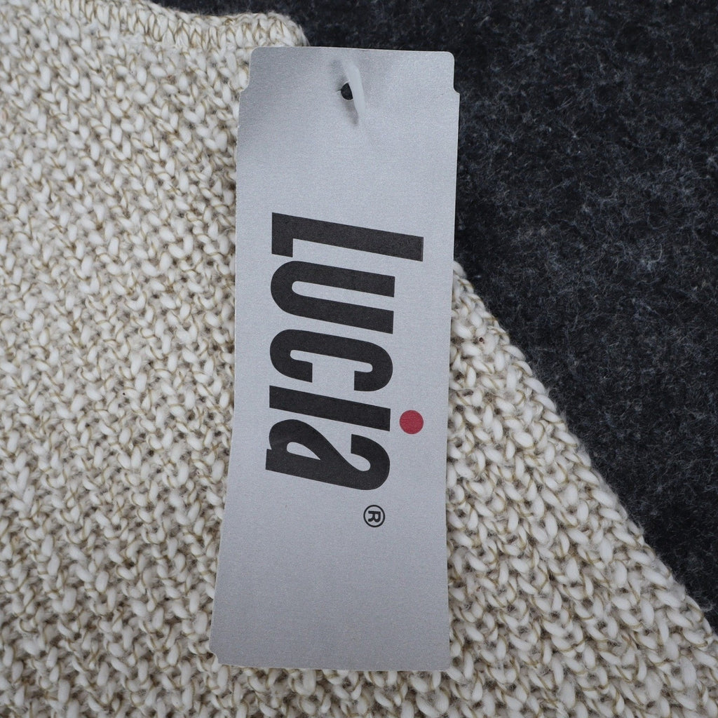 Lucia Sweater Vest Womens Large Vintage 90s Cream Cotton Knit Button Front USA