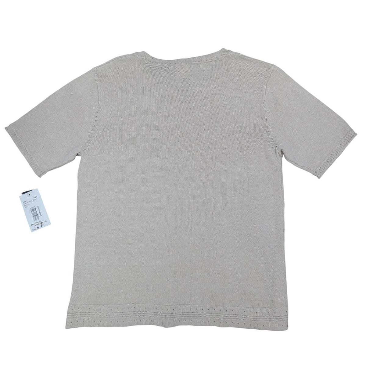 Southern Lady Sweater Womens Small NWT Y2K Buff Beige Embroidered Knit Top 122K