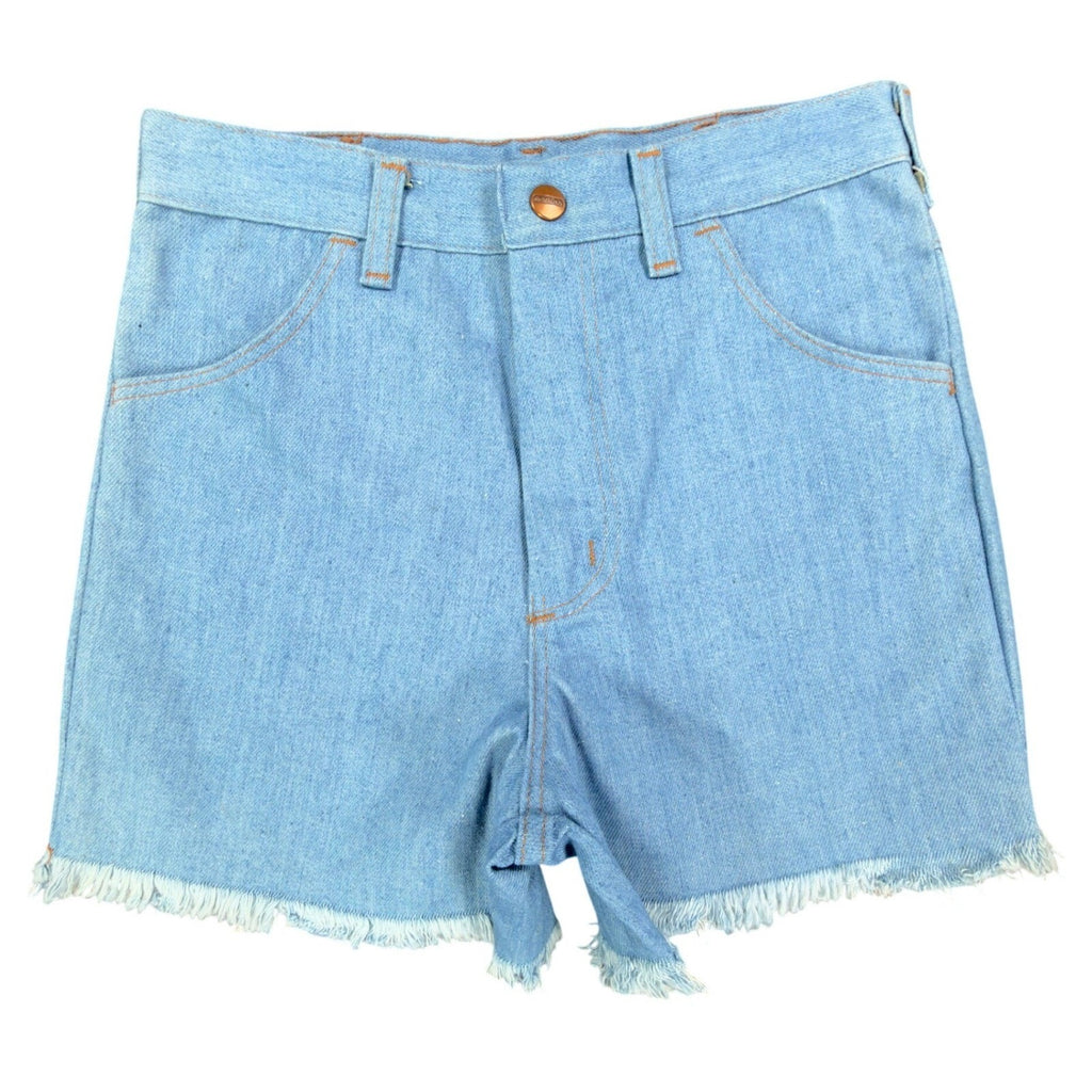 Maverick Vintage 70s Frayed Denim Shorts Boys 14 Regular Light Blue NWT USA - take2supply