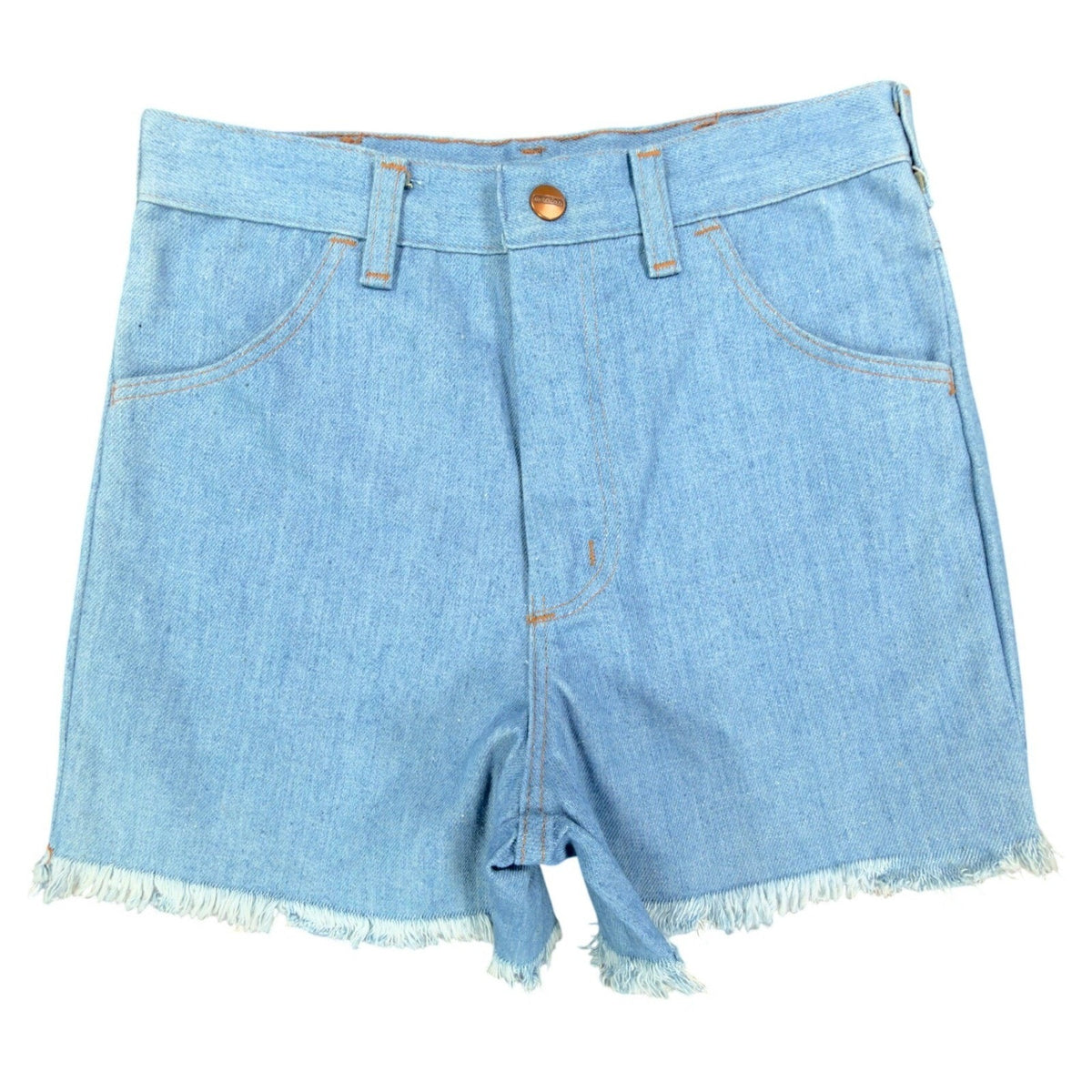 Maverick Vintage 70s Frayed Denim Shorts Boys 14 Regular Light Blue NWT USA - take2supply