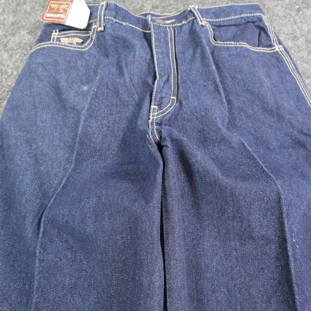 Rigolletto Vintage 70s Flare Jeans Mens 33x33 Blue Cotton Denim NOS NWT - take2supply