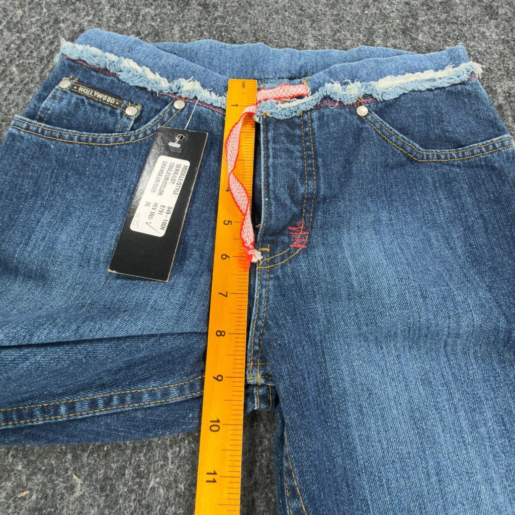 Hollywood Y2K Jeans Women 26 Blue Cotton Deadstock New With Tags - take2supply