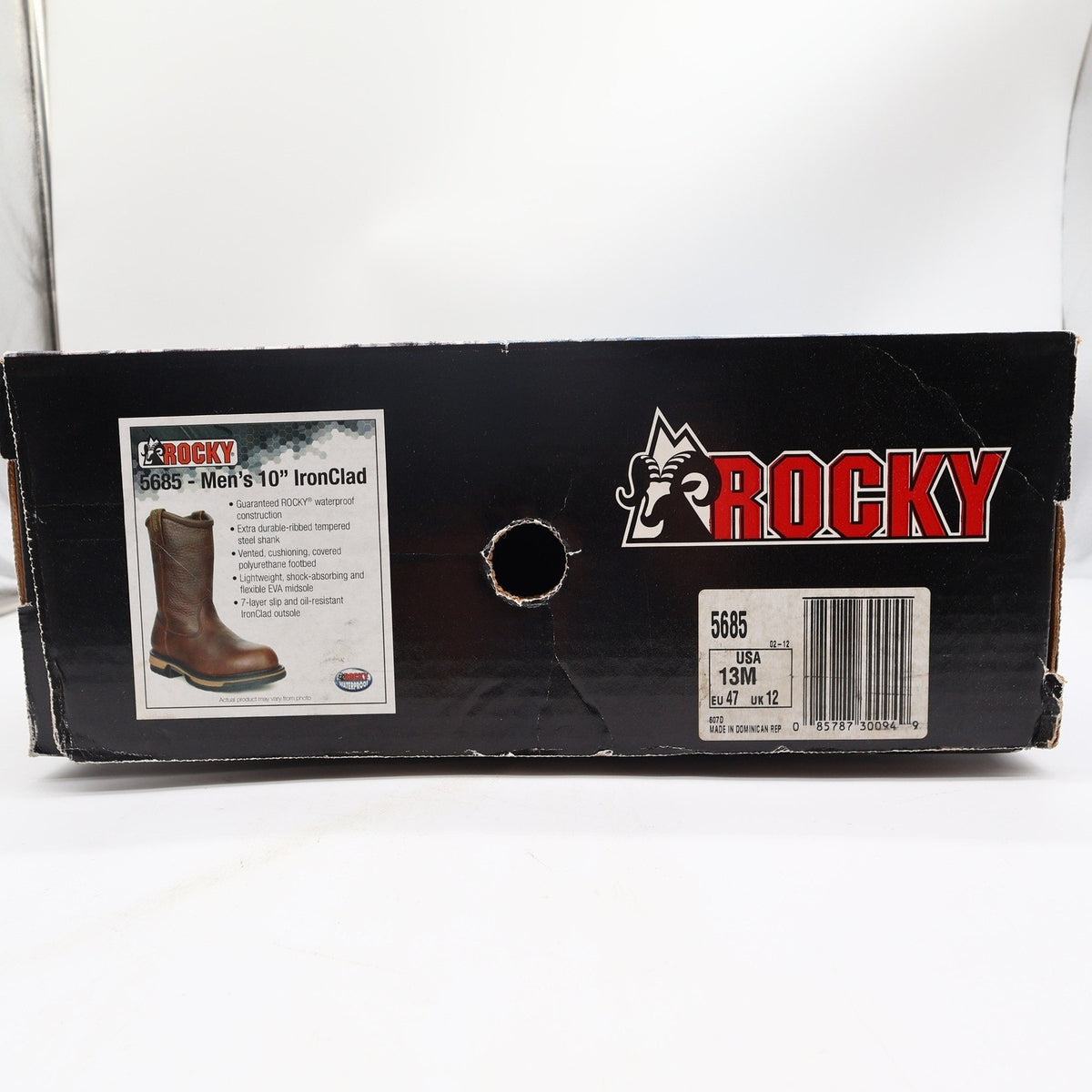 Rocky IronClad 5685 10-Inch Waterproof Pull-On Work Boots Men's 13M Brown NWT