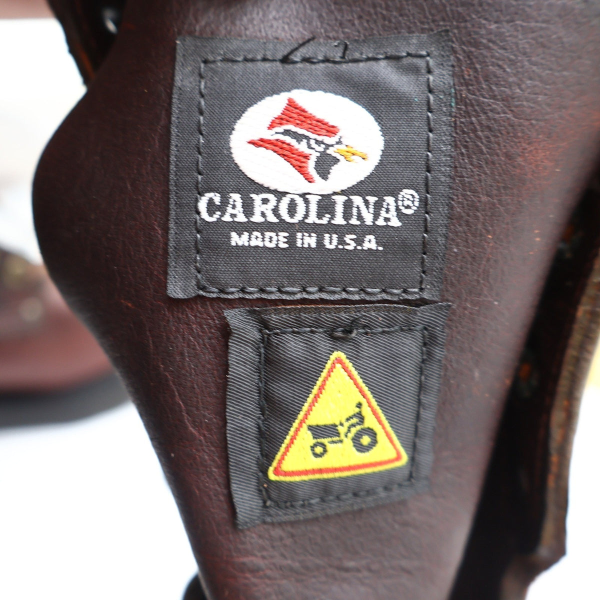 Carolina 8006 Plain Toe Farm Boot Mens 9.5 2E USA Made Brown Leather Work Boots